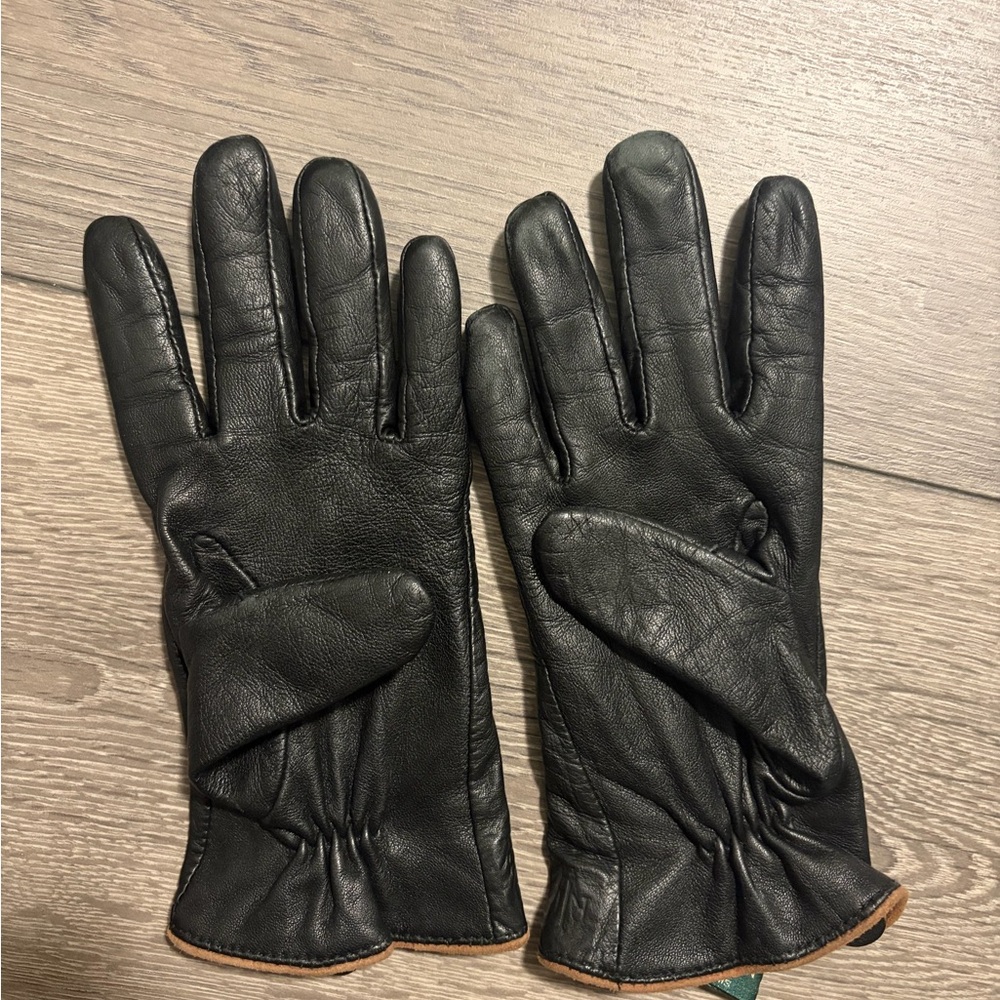 LAUREN RALPH LAUREN Leather Gloves - M - Picture 2 of 2